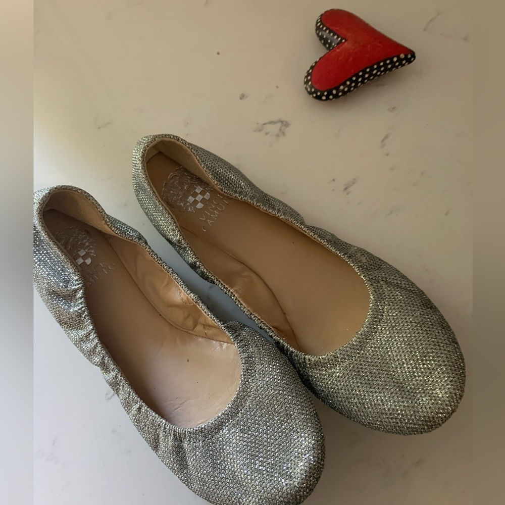 Ballet flats Silver Sparkle. Eleanor by Vince Camuto